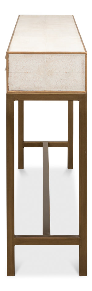 Gideon Shagreen Console, Osprey White by Sarreid Ltd - view 9