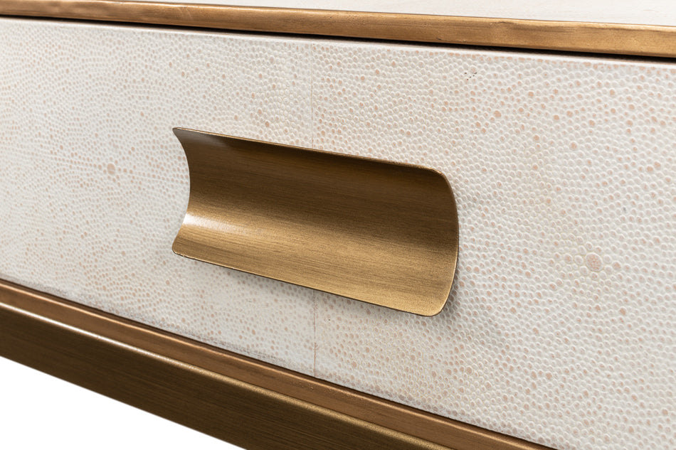 Gideon Shagreen Console, Osprey White by Sarreid Ltd - view 10