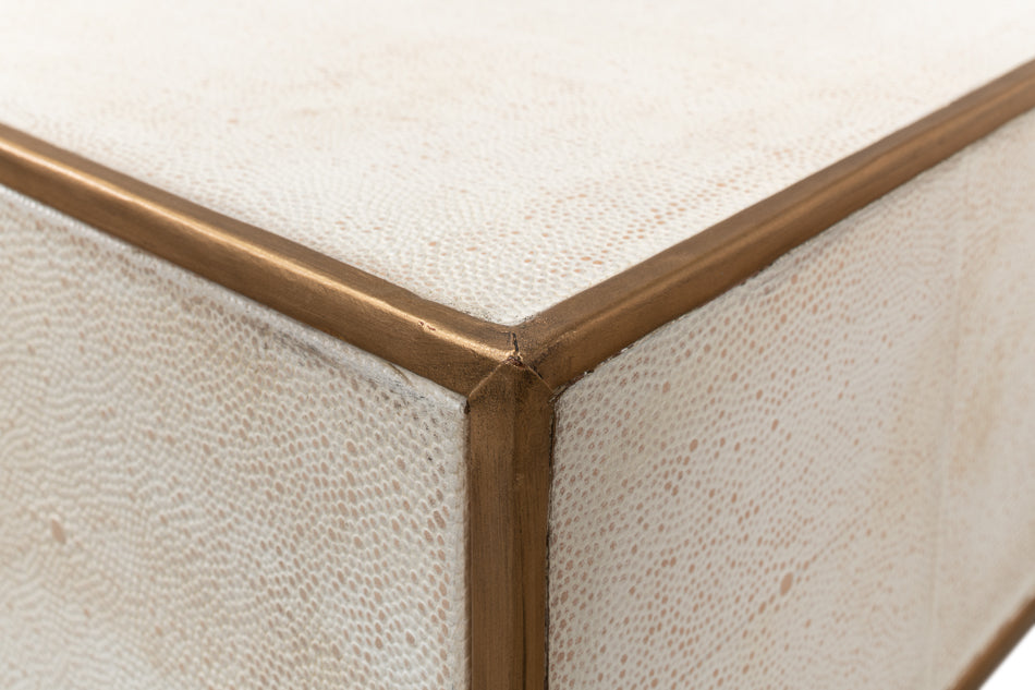 Gideon Shagreen Console, Osprey White by Sarreid Ltd - view 11