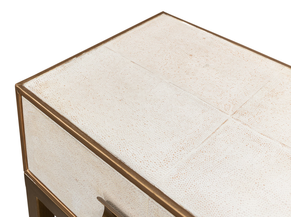 Gideon Shagreen Console, Osprey White by Sarreid Ltd - view 5