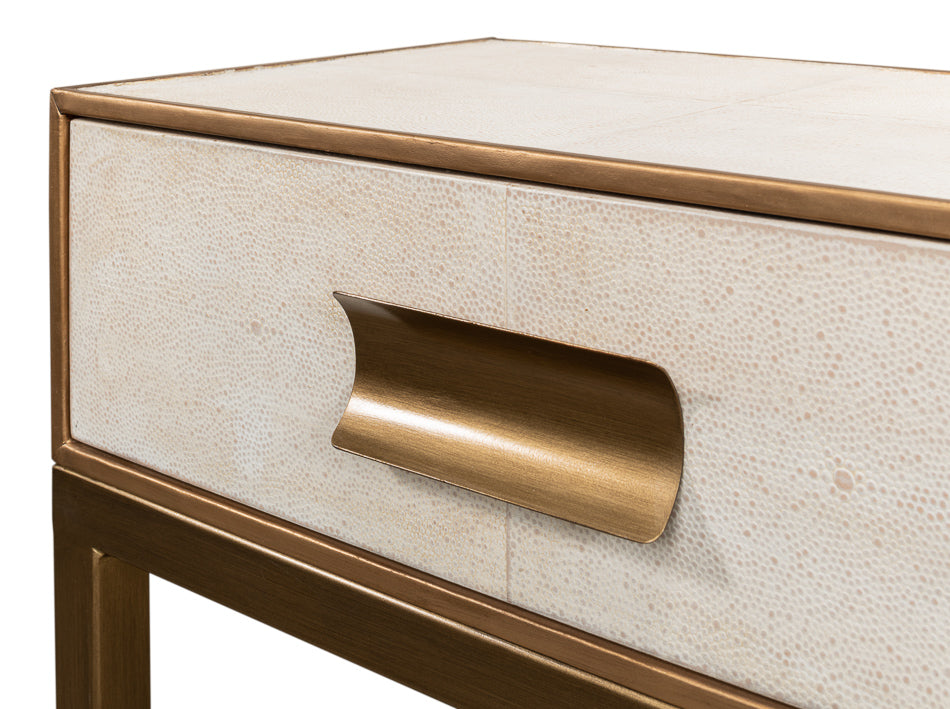 Gideon Shagreen Console, Osprey White by Sarreid Ltd - view 6