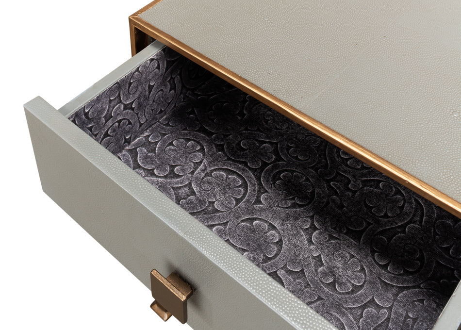 Gillian Two Drawer Nightstand, Storm Gry by Sarreid Ltd - view 10