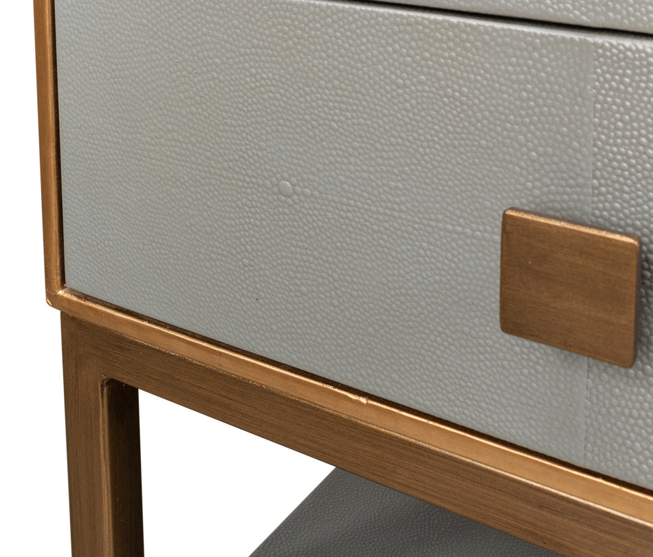 Gillian Two Drawer Nightstand, Storm Gry by Sarreid Ltd - view 11