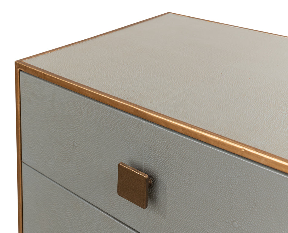 Gillian Two Drawer Nightstand, Storm Gry by Sarreid Ltd - view 5