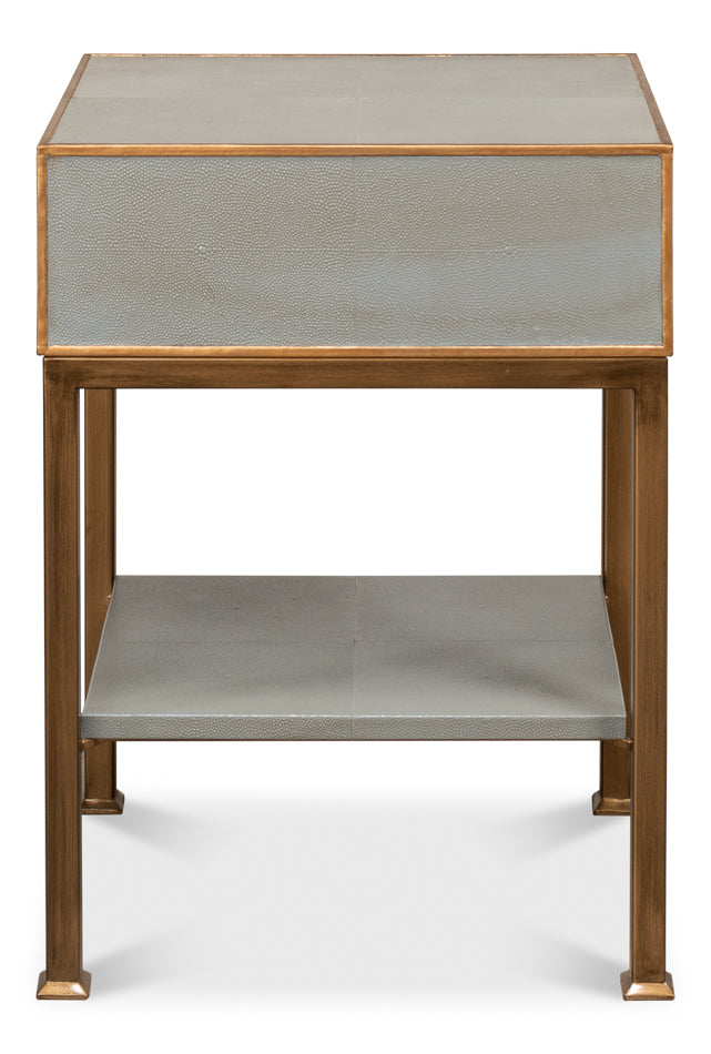 Gillian One Drawer Nightstand, Storm Gry by Sarreid Ltd - view 8