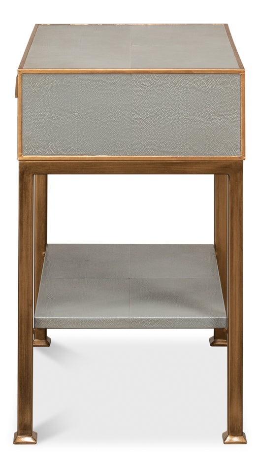 Gillian One Drawer Nightstand, Storm Gry by Sarreid Ltd - view 9