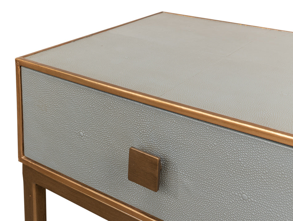 Gillian One Drawer Nightstand, Storm Gry by Sarreid Ltd - view 5