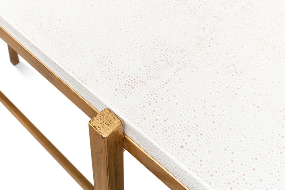 Shagreen Console Table, Osprey White by Sarreid Ltd - view 12