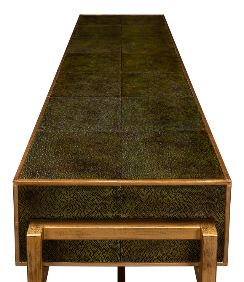 Shagreen Console Table, Leaf by Sarreid Ltd - view 10