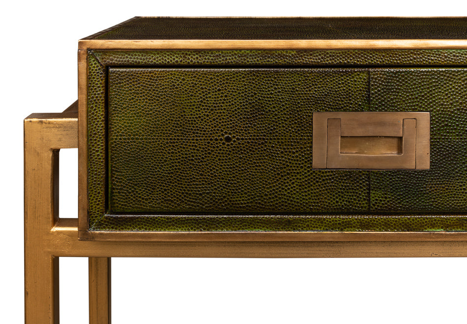 Shagreen Console Table, Leaf by Sarreid Ltd - view 11