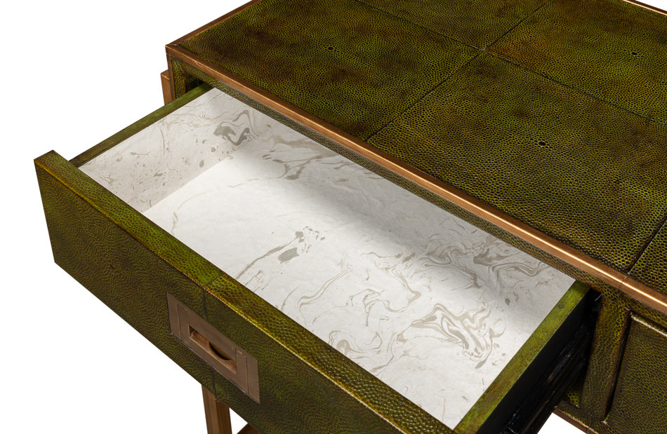 Shagreen Console Table, Leaf by Sarreid Ltd - view 12