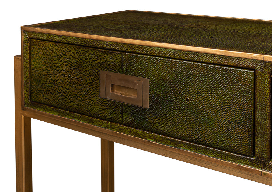 Shagreen Console Table, Leaf by Sarreid Ltd - view 5