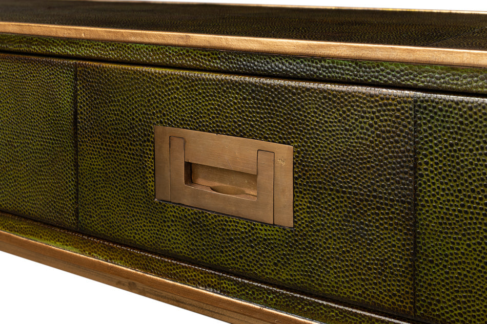 Shagreen Console Table, Leaf by Sarreid Ltd - view 6