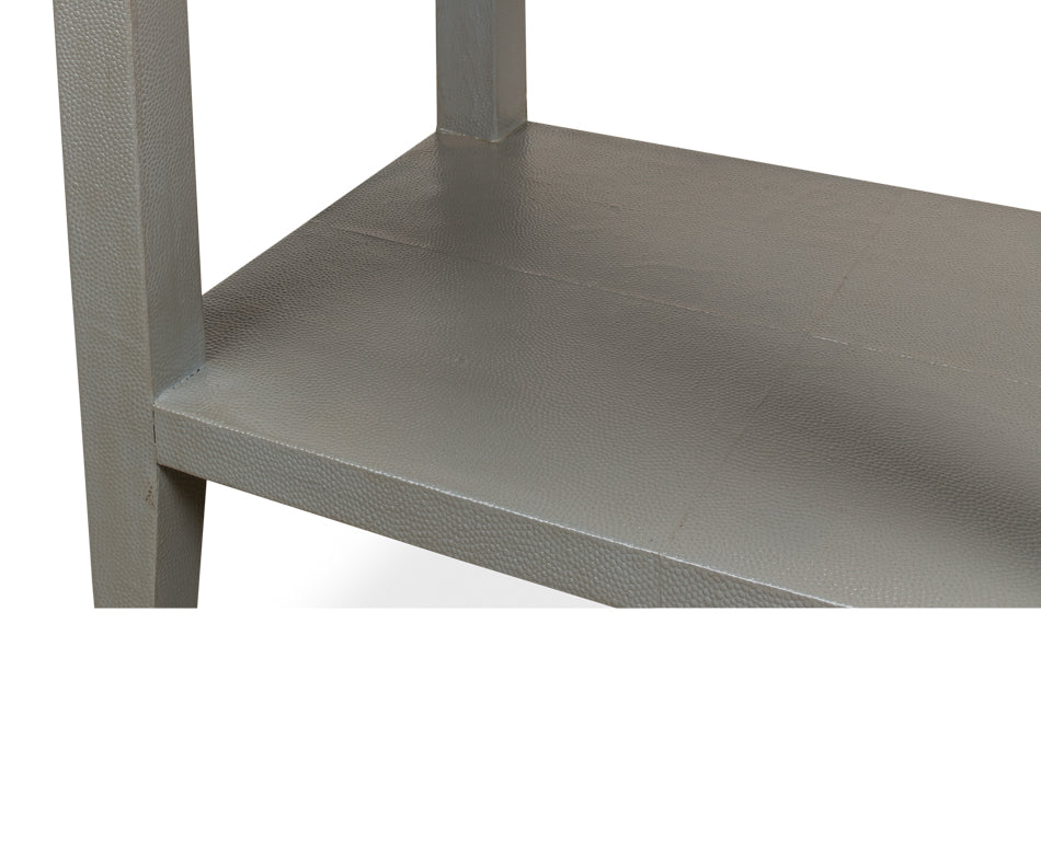 Gabriella Shagreen Nightstand,Storm Grey by Sarreid Ltd - view 12