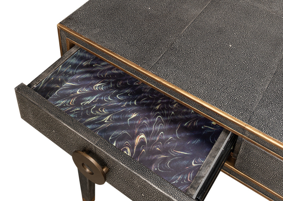 Gabriella Shagreen Desk/Table,Ant.Grey by Sarreid Ltd - view 12