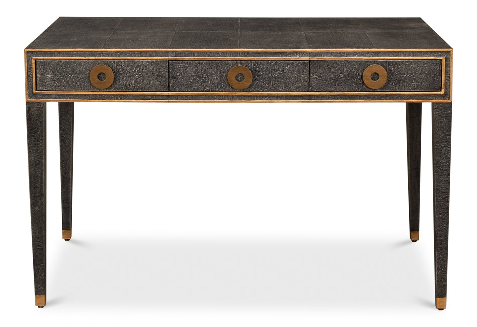 Gabriella Shagreen Desk/Table,Ant.Grey by Sarreid Ltd - view 2
