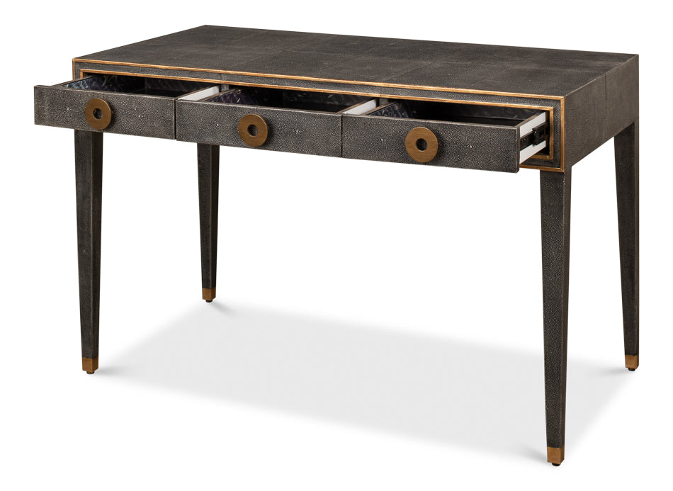 Gabriella Shagreen Desk/Table,Ant.Grey by Sarreid Ltd - view 3