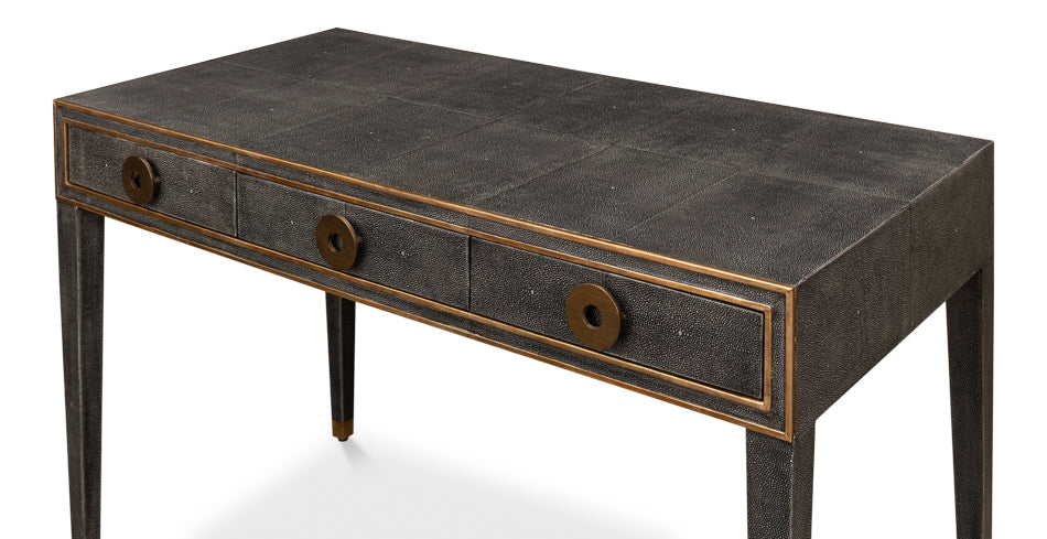 Gabriella Shagreen Desk/Table,Ant.Grey by Sarreid Ltd - view 4