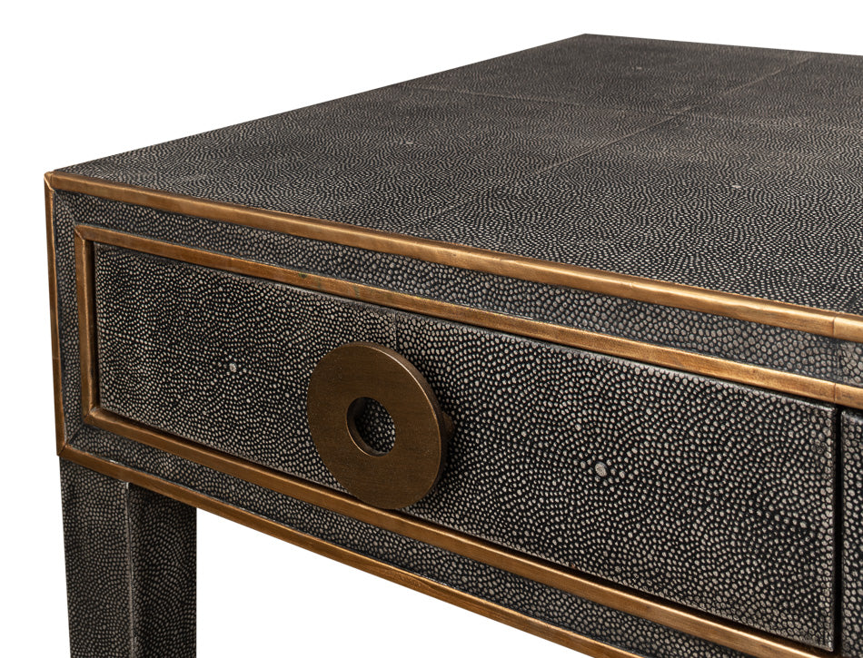 Gabriella Shagreen Desk/Table,Ant.Grey by Sarreid Ltd - view 5
