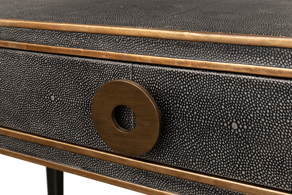Gabriella Shagreen Desk/Table,Ant.Grey by Sarreid Ltd - view 6