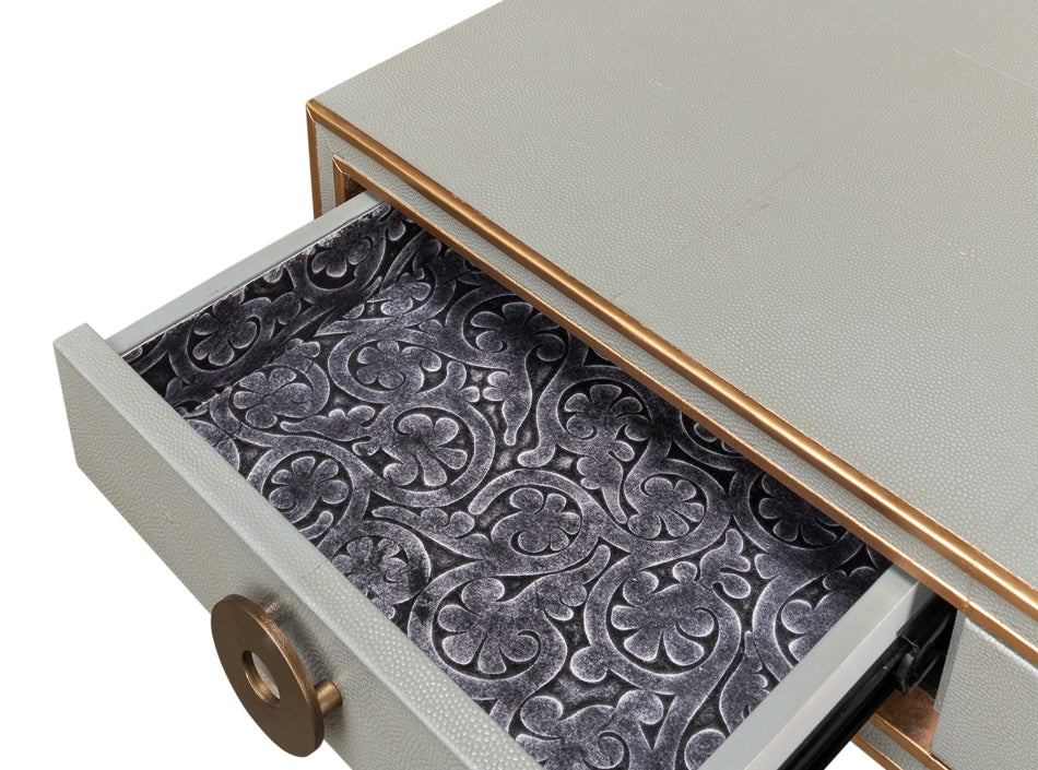 Gabriella Shagreen Desk/Table,Storm Grey by Sarreid Ltd - view 10