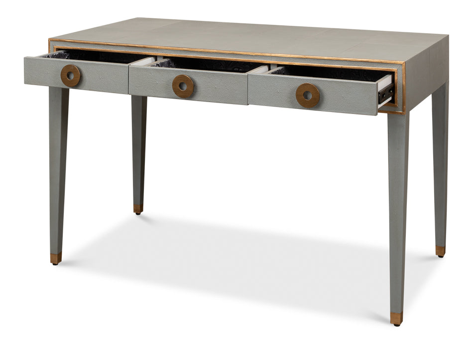Gabriella Shagreen Desk/Table,Storm Grey by Sarreid Ltd - view 3