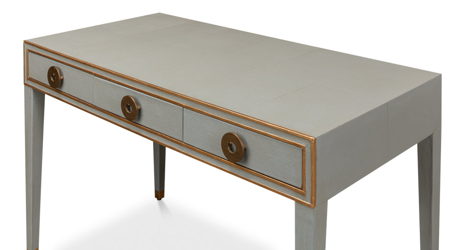 Gabriella Shagreen Desk/Table,Storm Grey by Sarreid Ltd - view 4
