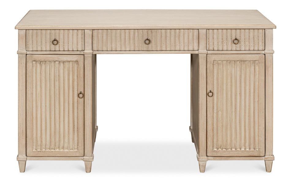Inspire Desk, Stone Grey by Sarreid Ltd - view 2