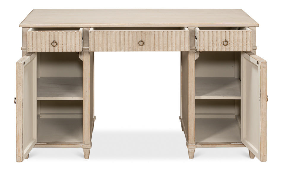 Inspire Desk, Stone Grey by Sarreid Ltd - view 3