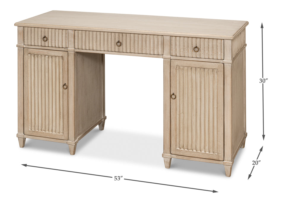 Inspire Desk, Stone Grey by Sarreid Ltd - view 7