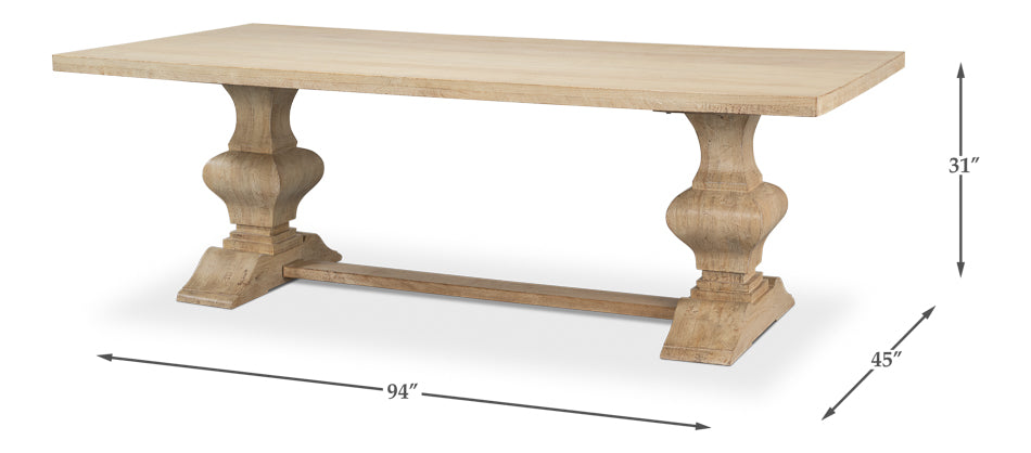 Wesley Dining Table by Sarreid Ltd - view 7