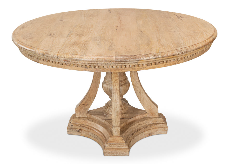 Chantal Pedestal Dining Table by Sarreid Ltd - view 8