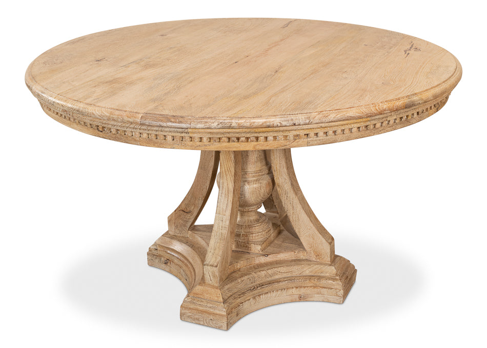 Chantal Pedestal Dining Table by Sarreid Ltd - view 9
