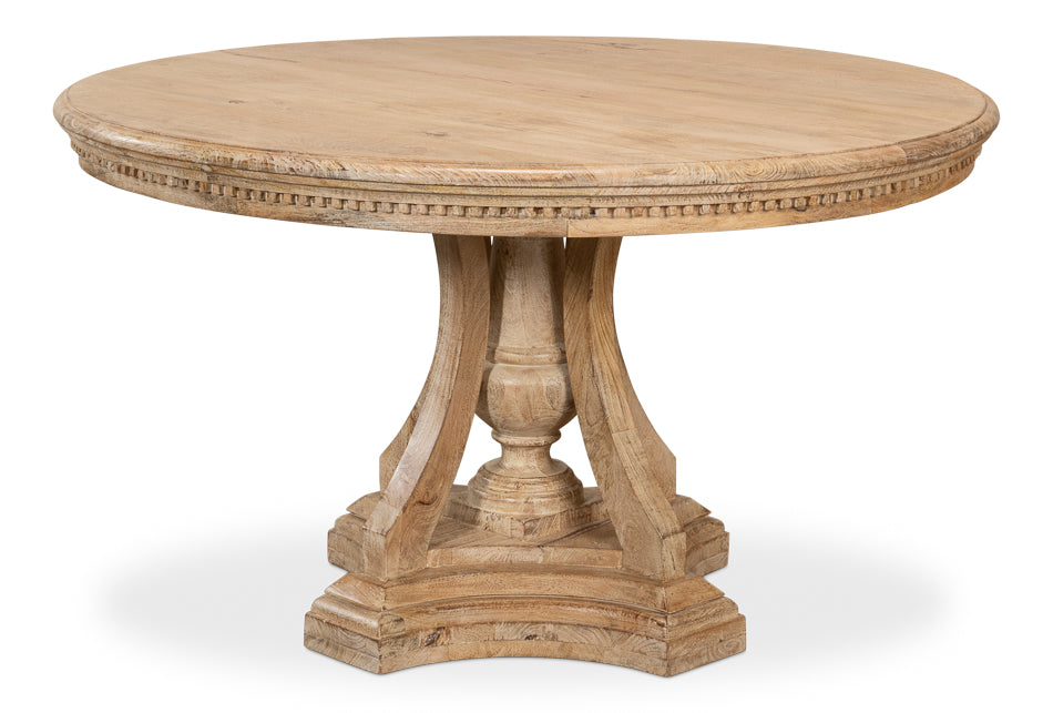 Chantal Pedestal Dining Table by Sarreid Ltd - view 2