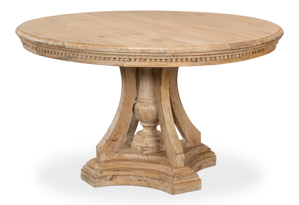 Chantal Pedestal Dining Table by Sarreid Ltd - view 3