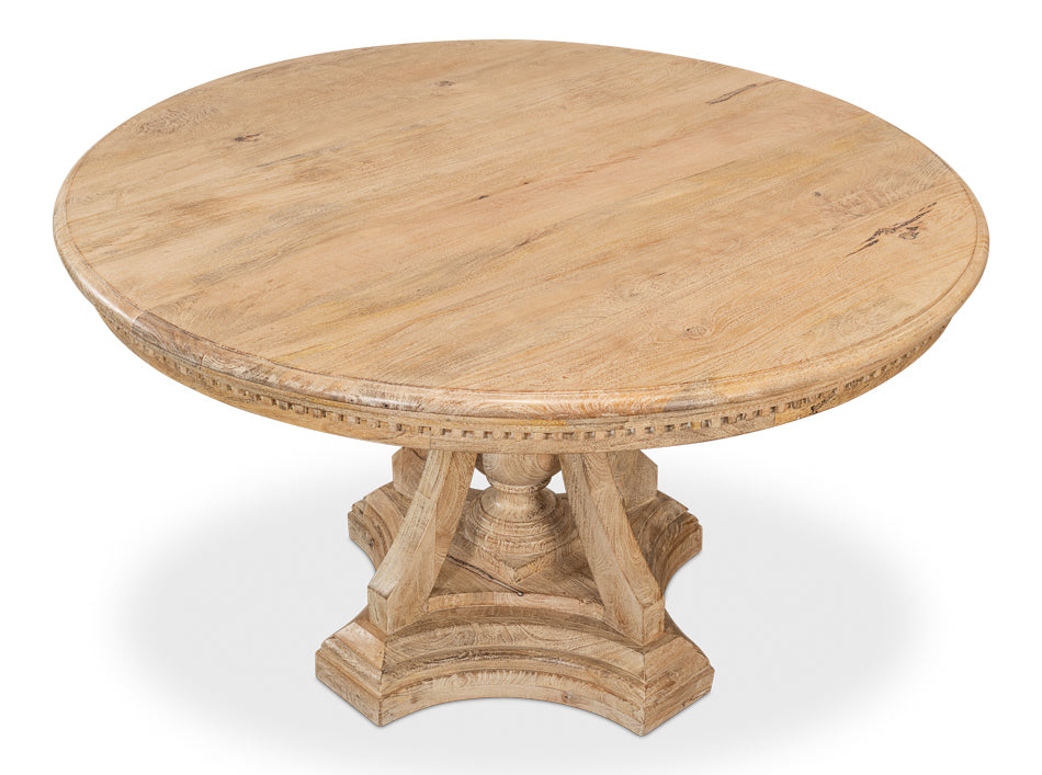 Chantal Pedestal Dining Table by Sarreid Ltd - view 4