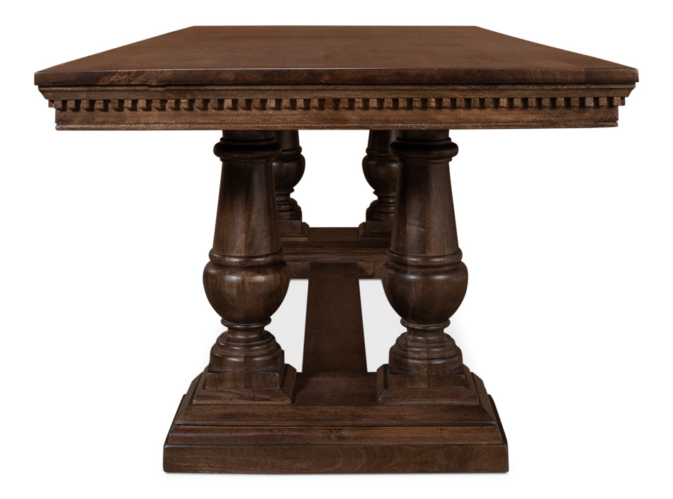 Joshua Pedestal Dining Table by Sarreid Ltd - view 8