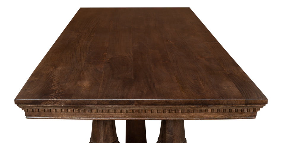 Joshua Pedestal Dining Table by Sarreid Ltd - view 9