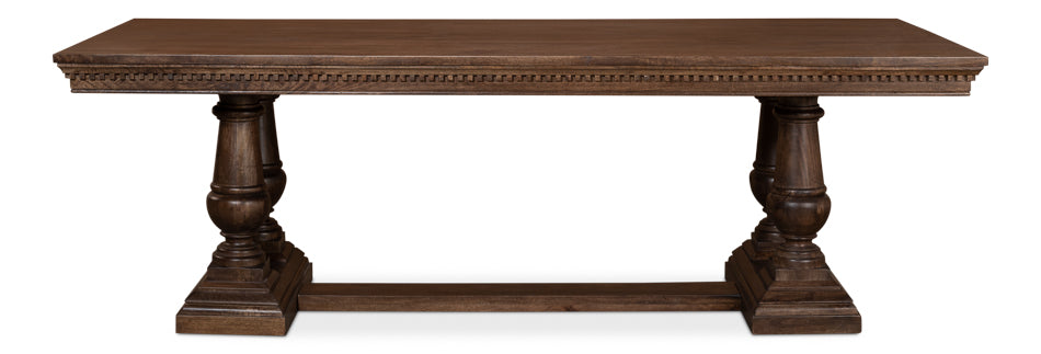 Joshua Pedestal Dining Table by Sarreid Ltd - view 2