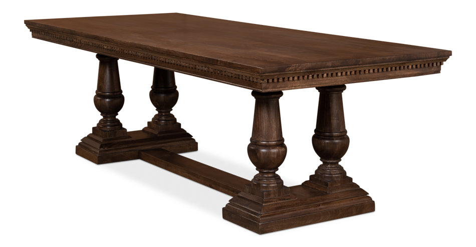 Joshua Pedestal Dining Table by Sarreid Ltd - view 3