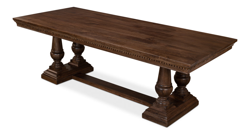 Joshua Pedestal Dining Table by Sarreid Ltd - view 4
