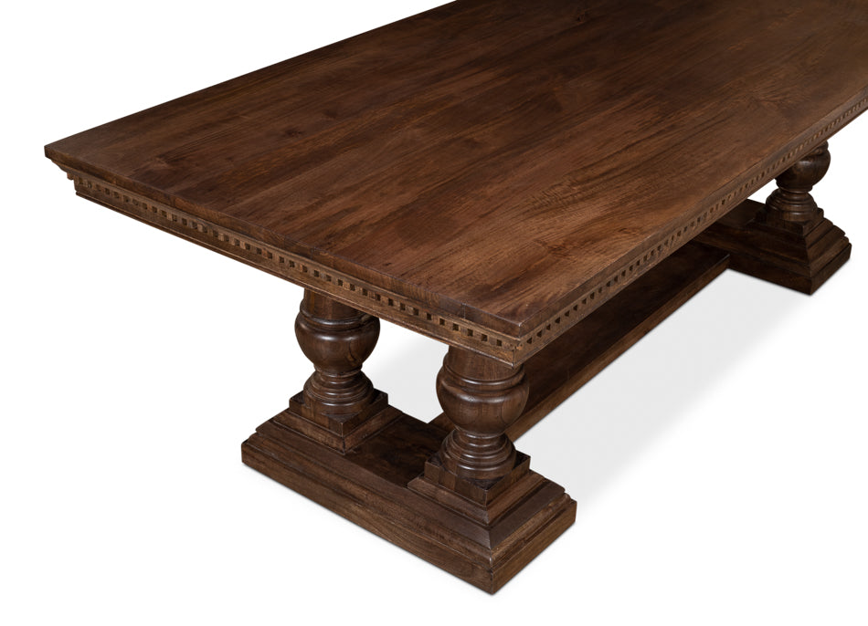 Joshua Pedestal Dining Table by Sarreid Ltd - view 6
