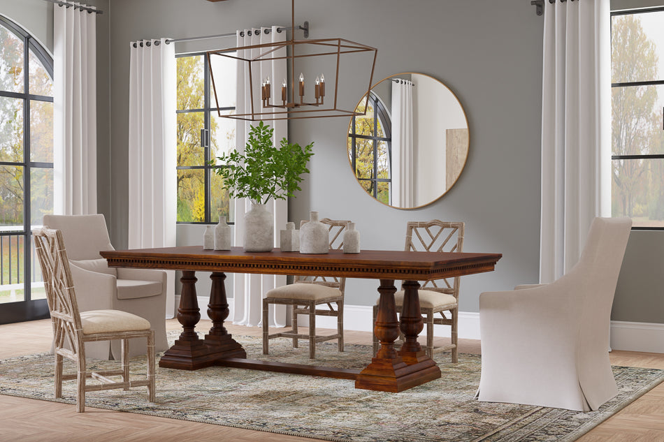 Joshua Pedestal Dining Table by Sarreid Ltd - view 12