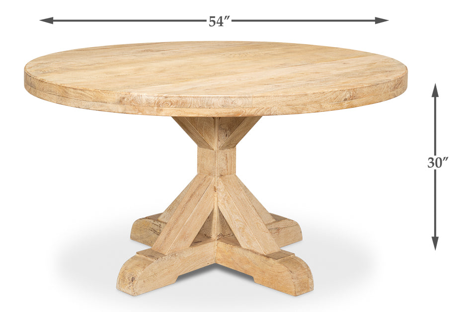Oleski Round Dining Table by Sarreid Ltd - view 7