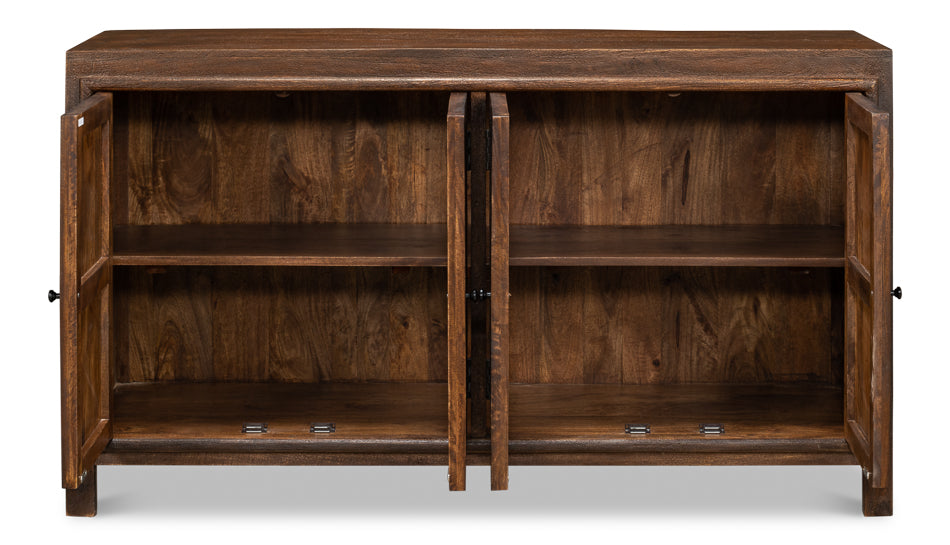 Battle Chainmail 4 Door Sideboard by Sarreid Ltd - view 3