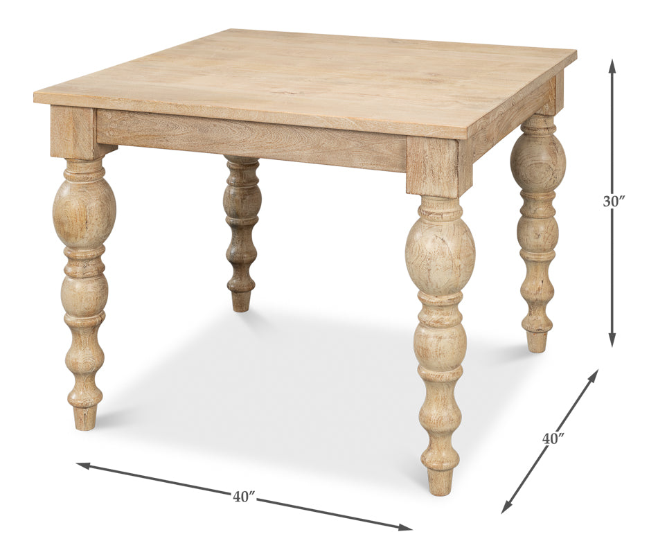 Jocelyn Dining Table, Square by Sarreid Ltd - view 7