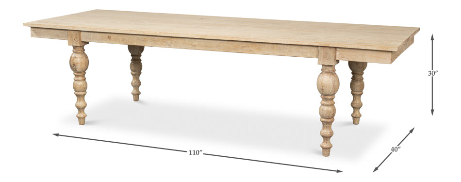 Jocelyn Dining Table, Rectangle by Sarreid Ltd - view 7