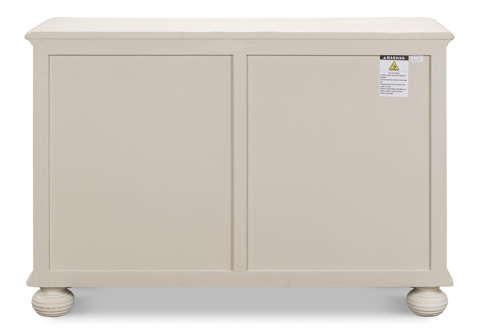 Astrid Entrance Commode, Antique White by Sarreid Ltd - view 8