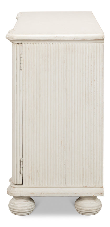 Astrid Entrance Commode, Antique White by Sarreid Ltd - view 9