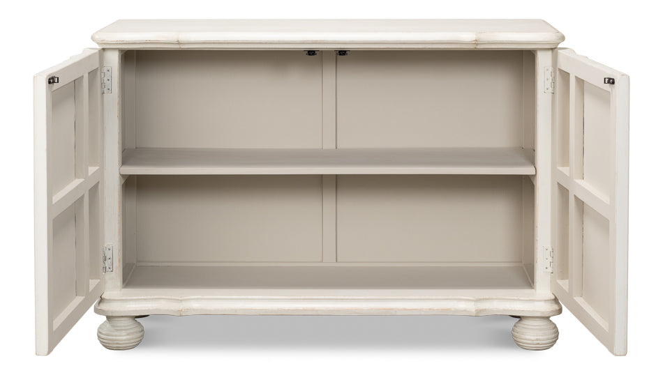 Astrid Entrance Commode, Antique White by Sarreid Ltd - view 3
